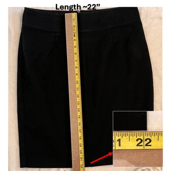 Old Navy Black High Rise Stretch Cotton Pencil Skirt [14] Classic Career Wear - Picture 8 of 9